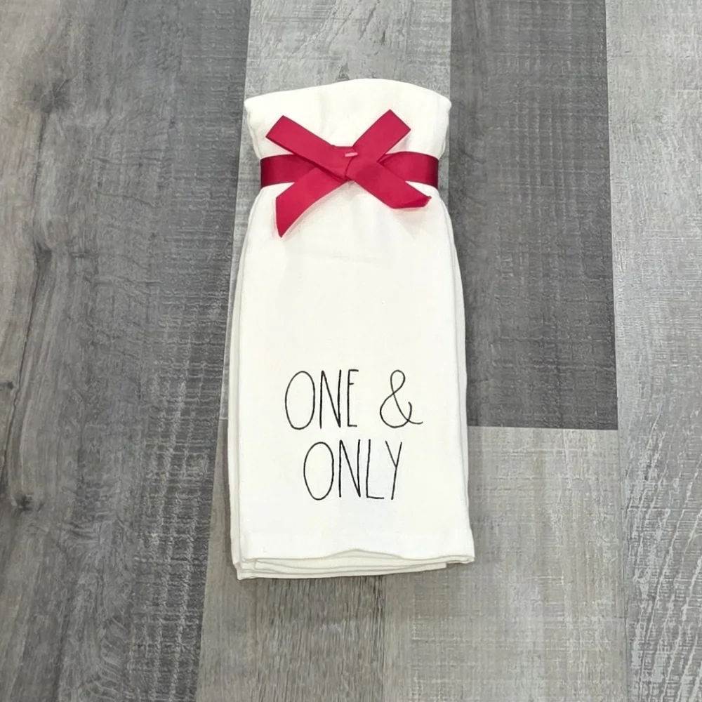 Rae dunn artisan collection valentine 100% cotton set of 2 kitchen Towels New